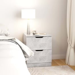 Vidaxl Κομοδίνο Γκρι Σκυροδέματος 40 X 40 X 50 Εκ. Από Μοριοσανίδα