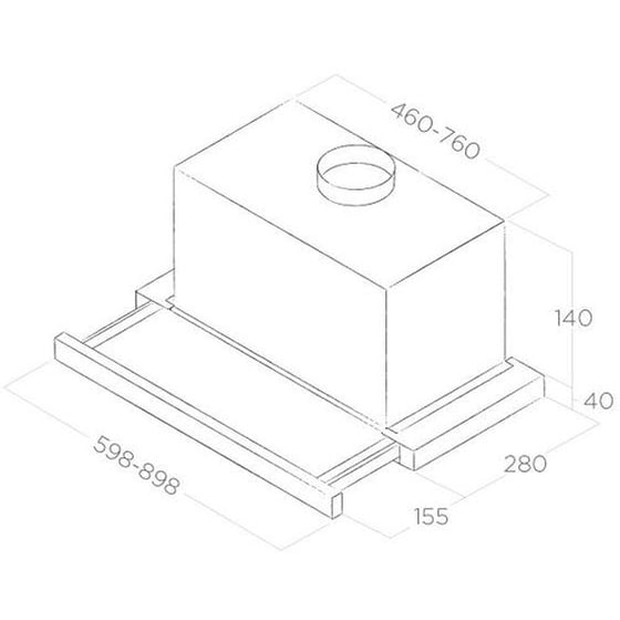 ELICA ELITE 14 PLUS IX/A/60 60 cm Inox Απορροφητήρας Συρόμενος image 1