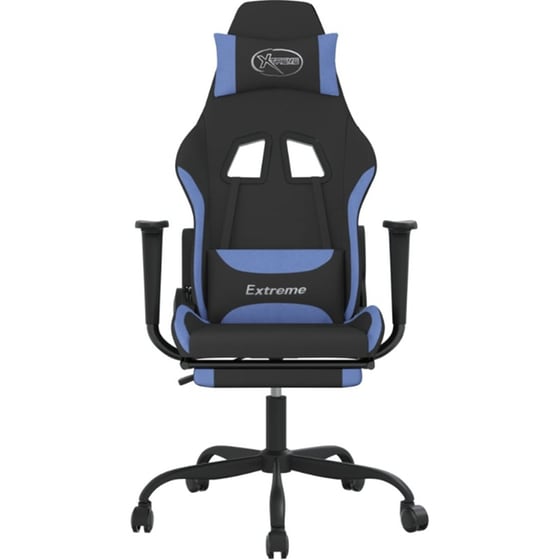 Καρέκλα Gaming VIDAXL 345487 με Υποπόδιο - Μαύρο image 1