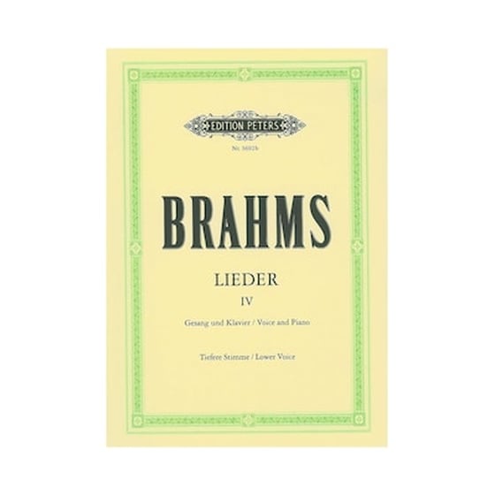 Edition Peters Brahms - Complete Songs, Vol.4 For Medium/low Voice - Piano Βιβλίο Για Φωνή Και Πιάνο image 1