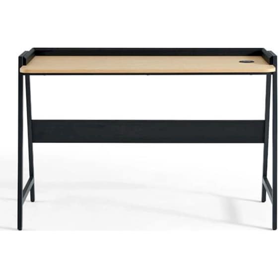 Γραφείο Nextdeco 33210 από MDF 120x60x75cm - Φυσικό/ Μαύρο image 4
