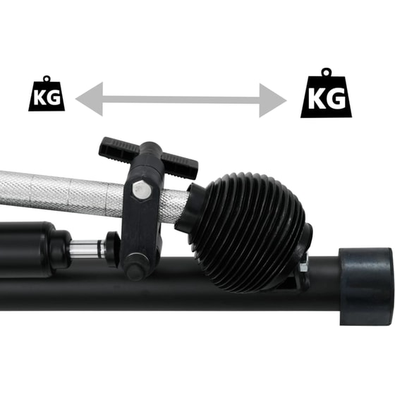 Κωπηλατική VidaXL 126x128cm - Μαύρη image 8