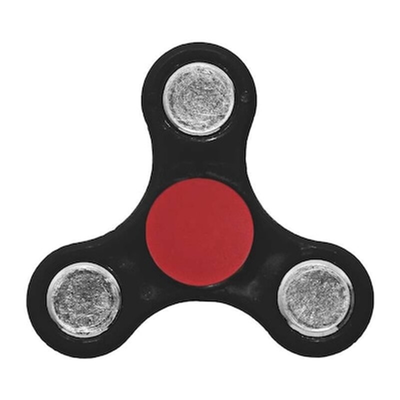Οεμ Fidget Spinner Anti Stress Αγχολυτικό Πλαστικό Παιχνίδι Ανακούφισης Στρες Μαύρο Κόκκινο