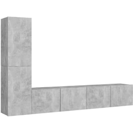 Έπιπλα Τηλεόρασης VidaXL Μοριοσανίδα 4 Τμχ 80x30x30cm - Γκρι