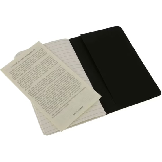 Σημειωματάριο Moleskine Journal Cahier Ριγέ Μαύρο (3 Τεμάχια) image 1