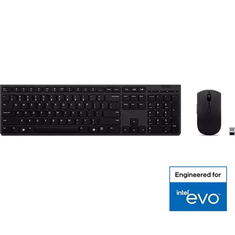 LENOVO Lenovo Ασύρματο USB/Bluetooth Σετ Πληκτρολόγιο Ποντίκι Μαύρο (GR/US)