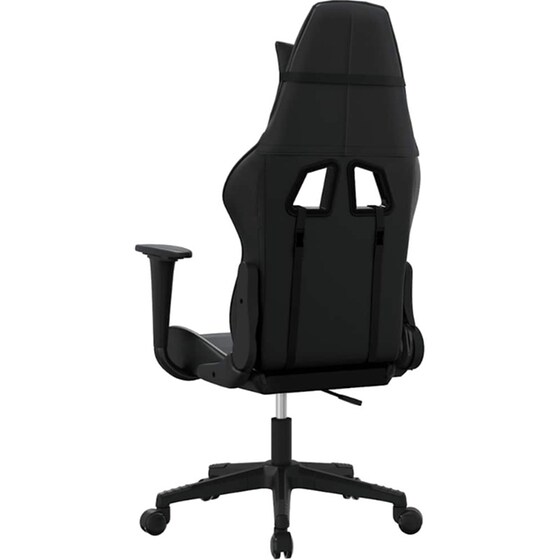 Καρέκλα Gaming VIDAXL 3143695 με Ρυθμιζόμενα Μπράτσα από Τεχνητό Δέρμα - Μαύρη image 3