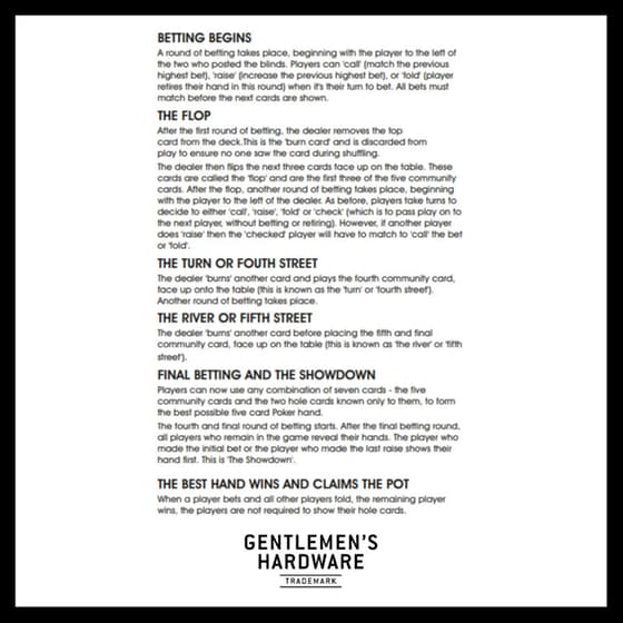 Gentlemen's Hardware Casino Night - (GEN584) image 5