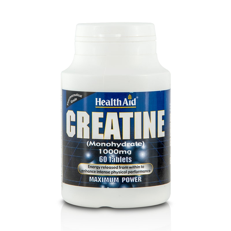 HEALTH AID Αμινοξύ Health Aid Creatine Monohydrate 1000mg - 60 ταμπλέτες