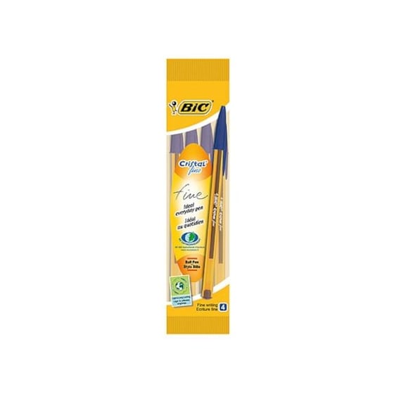 Στυλό Διαρκείας BIC Cristal Orange Fine 0.8 mm Μπλε (4 Τεμάχια) image 0