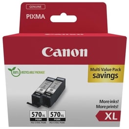 Canon Pgi-570XL Twin Pack Black Μελάνι Εκτυπωτή 0318C010