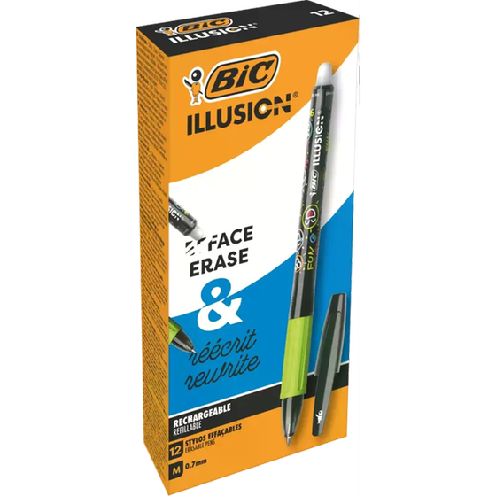 Στυλό Gel Bic Illus 0.7 mm Μαύρο (1 Τεμάχιο) image 0