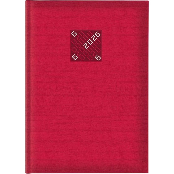 Ημερολόγιο Ημερήσιο 2026 Θεοφύλακτος 12M Kashmir Κόκκινο image 0