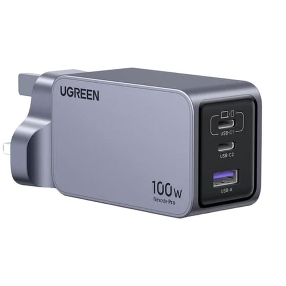 Φορτιστής Πρίζας Ugreen Nexode Pro X656  με USB-A/2x USB-C 100W - Grey (UK) image 0