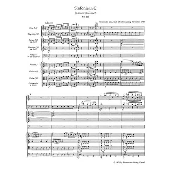 Βιβλίο Για Σύνολα Barenreiter Mozart - Symphony In C Major Nr.36 [pocket Score] image 2