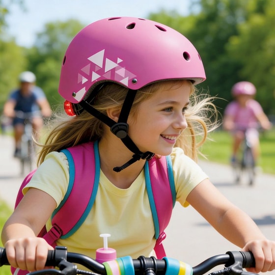 Παιδικό Κράνος SHOKO με Φως Bubble BlushMedium (51-54 cm) - Ροζ με Σχέδιο image 8