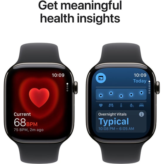 Apple Watch Series 11 GPS + Cellular 42mm Slate Titanium Case with Black Sport Band - S/M image 4