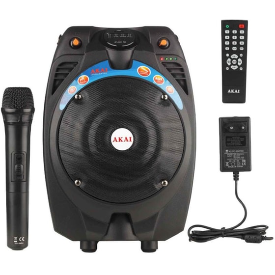 Party Speaker Akai SS022A-X6 30W Karaoke με Ασύρματo Μικρόφωνo - Μαύρο image 9