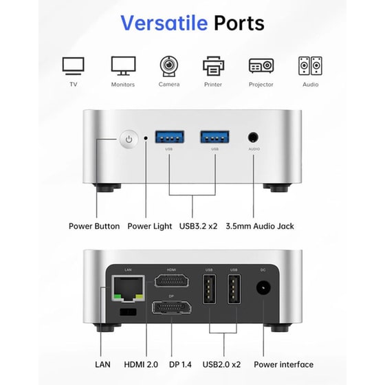 Desktop Acemagic V1 (Intel-N95/12 GB/256GB SSD/UHD Graphics/Win11Pro) image 4
