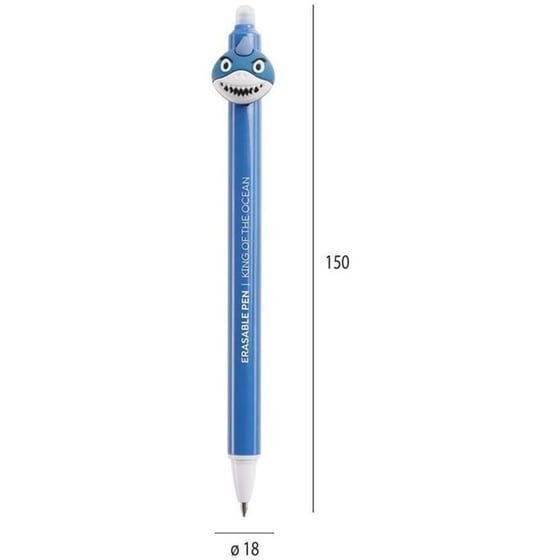 Στυλό Gel Erasable Miquelrius Καρχαρίας-Πιγκουίνος 0.5mm Μπλε (2 Τεμάχια) image 1