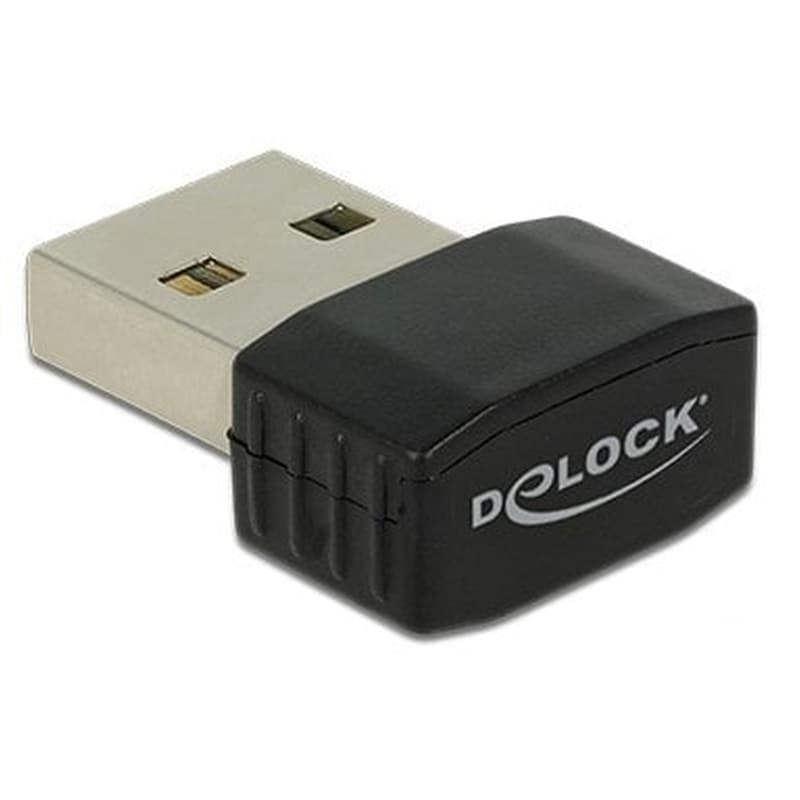 DELOCK Αντάπτορας Ασύρματου Δικτύου Delock Usb2.0 2dbi Nano Dongle 2,4+5 Ghz Wl-antenne