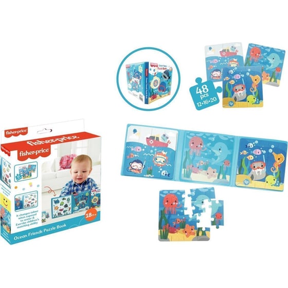 Fisher-Price Βιβλιαράκι-Παζλ Φιλαράκια της Θάλασσας image 3
