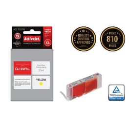 Συμβατό Canon Cli-551 Κίτρινο Μελάνι Εκτυπωτή Cli-551y