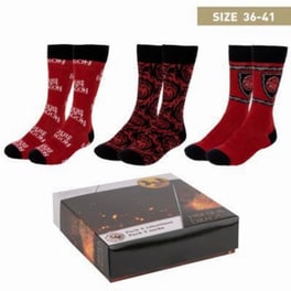 Κάλτσες Cerda House Of The Dragon - 3-pack - Κόκκινες/Μαύρο
