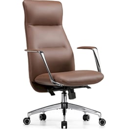 Καρέκλα Γραφείου Εργονομική Eureka Ergonomic ERK-OC08-BR από Δερματίνη - Καφέ