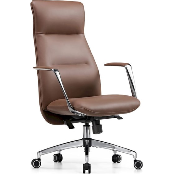 Καρέκλα Γραφείου Εργονομική Eureka Ergonomic ERK-OC08-BR από Δερματίνη - Καφέ image 0