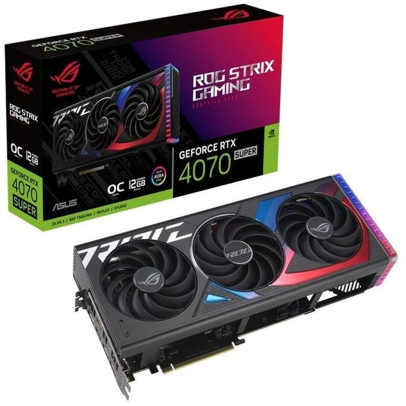 ASUS Κάρτα Γραφικών Asus ROG Strix GeForce RTX 4070 Super OC 12GB Gaming