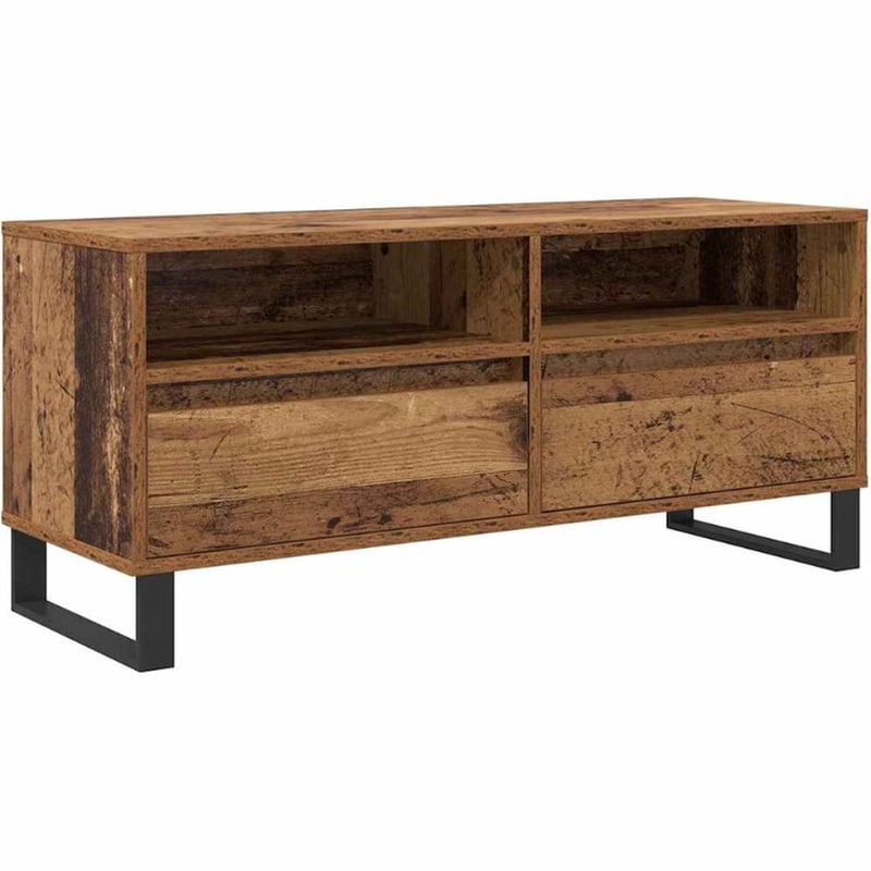 Έπιπλο Τηλεόρασης VidaXL με Συρτάρι 100 x 34,5 x 44,5 cm - Παλαιωμένο Ξύλο