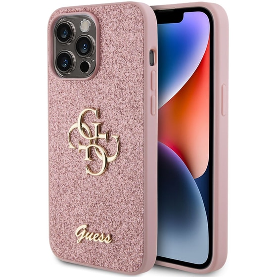 Guess Fixed Glitter 4g Logo Case Θήκη Προστασίας Από Σιλικόνη – Iphone 15 Pro Max (pink – Guhcp15xhg4sgp) image 5