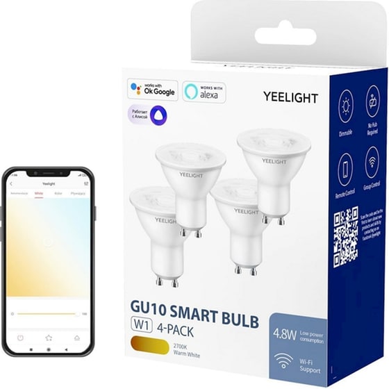 Έξυπνος Λαμπτήρας Yeelight Smart LED Bulb W1 GU10 4 Τμχ - Λευκό image 3
