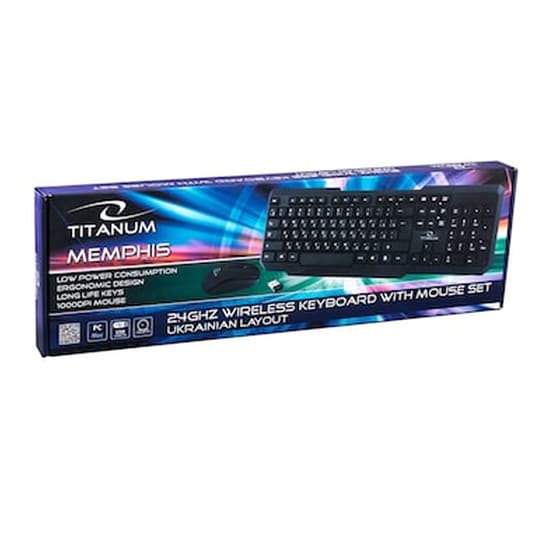 Esperanza Titanum Wireless Set 2.4ghz Keyboard With Memphis Tk108 image 1
