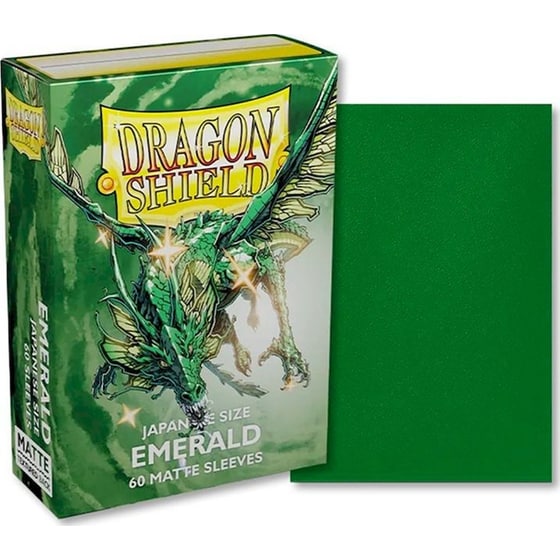 Dragon Shield Sleeves Japanese Small Size - Matte Emerald (60 Sleeves) image 1