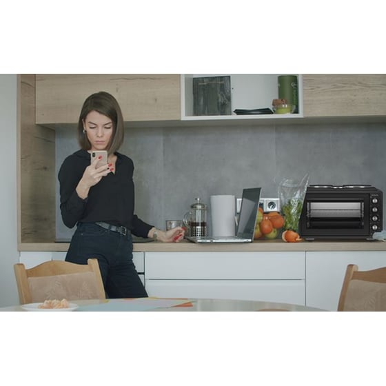 DAVOLINE URBAN CHEF 3703 BL  37 Lt Μαύρο Ηλεκτρικό Κουζινάκι image 1