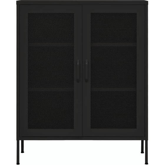 Ντουλάπι Γραφείου VidaXL από Ατσάλι 80x35x101.5 cm - Μαύρο image 2