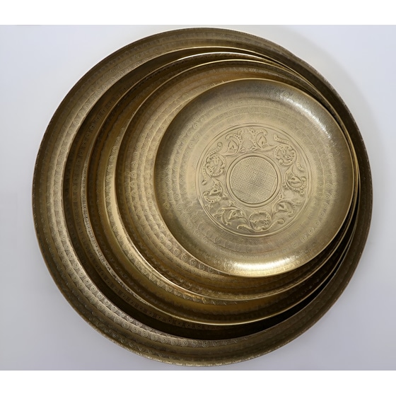 Διακοσμητικός Δίσκος Espiel Pandora από Αλουμίνιο  25x2cm - Χρυσό image 1