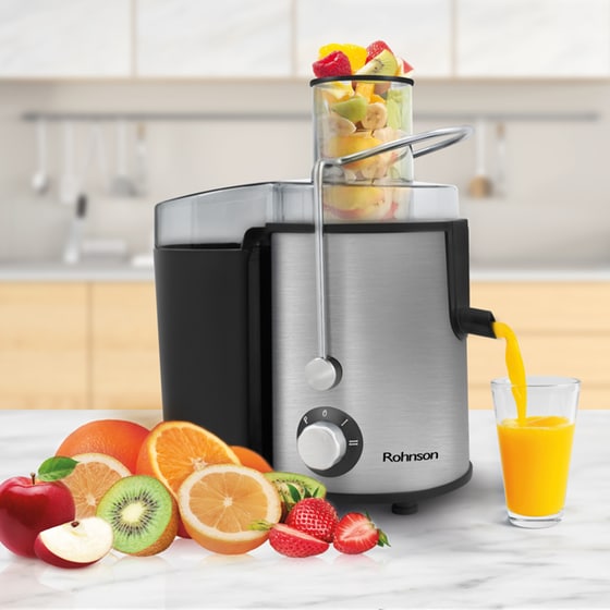 ROHNSON Juice Extractor R-438 600 W Ασημί Ηλεκτρικός Αποχυμωτής image 8