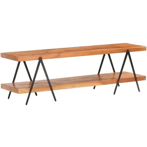 Έπιπλο Τηλεόρασης VidaXL από Ξύλο 160x40x50cm - Καφέ/Μαύρο image 5