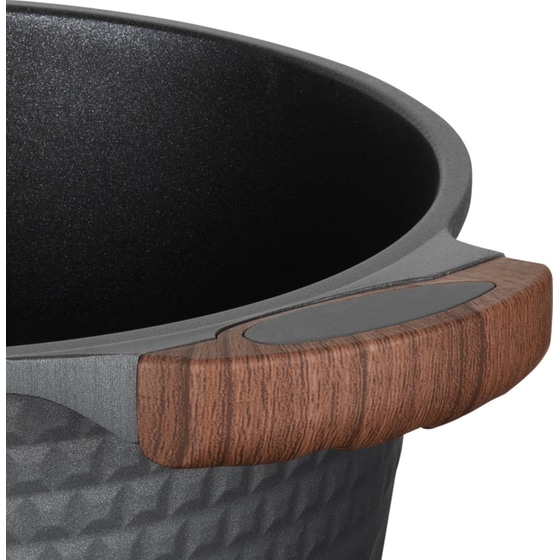 Κατσαρολάκι Ρηχό RESTO Capella-93503 από Χυτό Αλουμίνιο 24 cm 4.6 L Μαύρο image 9
