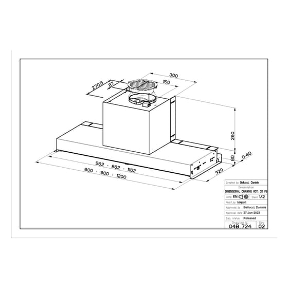 FABER 305.0557.691 IN-NOVA SMART X A90 Μηχανισμός Απορρόφησης 90 cm - Inox image 3