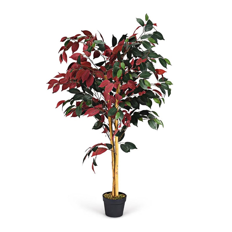 COSTWAY Τεχνητό Φυτό Φίκος Costway από Πολυεστέρα Hw59513 120 cm - Κόκκινο/Πράσινο