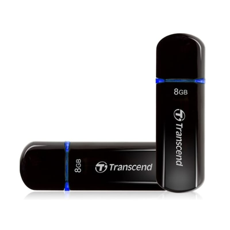 Transcend JetFlash 600 8GB USB 2.0 Stick Μαύρο