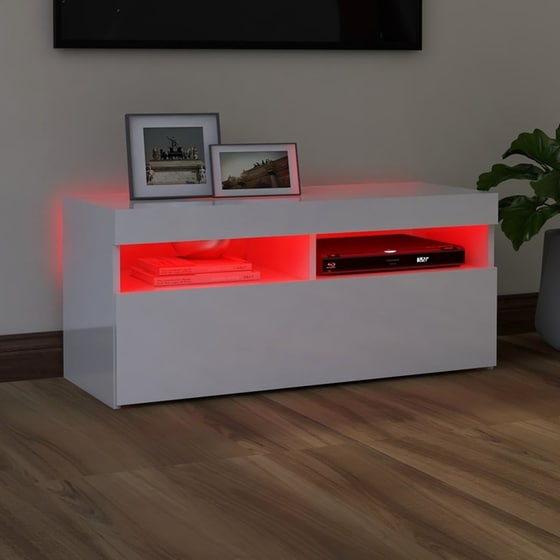 Έπιπλο Τηλεόρασης  VidaXL από Μοριοσανίδα 90x35x40cm - Λευκό image 5