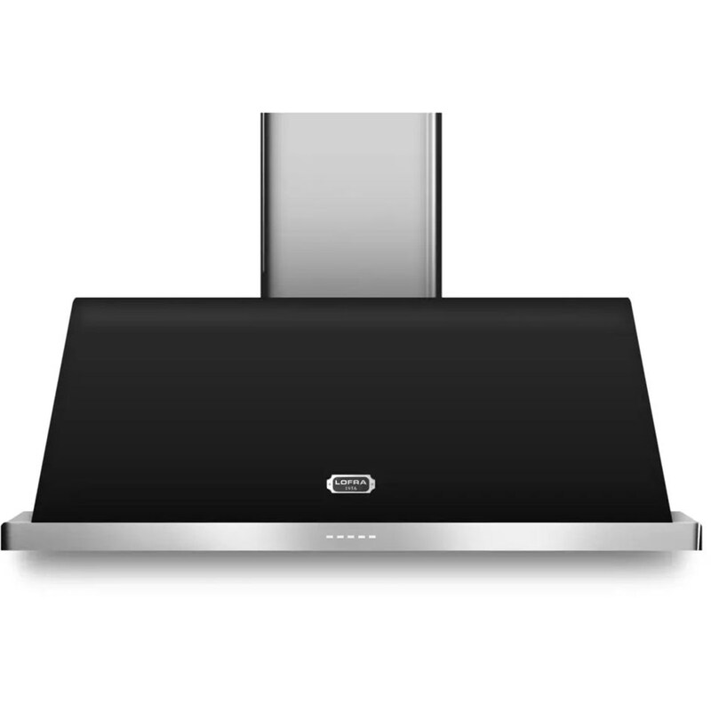 LOFRA DOLCEVITA150NMCHROME 150 cm Μαύρο Απορροφητήρας Καμινάδα - Τζάκι