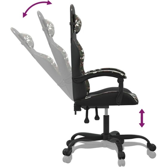 Καρέκλα Gaming VIDAXL 3143901 από Τεχνητό Δέρμα - Μαύρο image 4