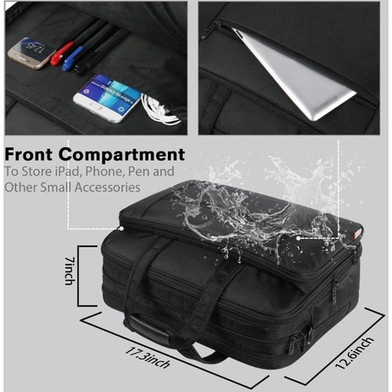 Τσάντα Laptop Taygeer 1084 18" Αδιάβροχη - Μαύρο image 7