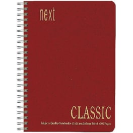 Τετράδιο Σπιράλ NEXT Α4 7 Θεμάτων Classic Μπορντώ (1 Τεμάχιο)
